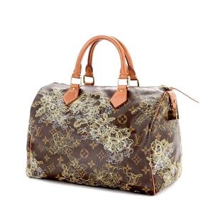 AUTH LOUIS VUITTON SPEEDY 30 DENTELLE Limited Edition 2007 Spring Lace Vntg Bag